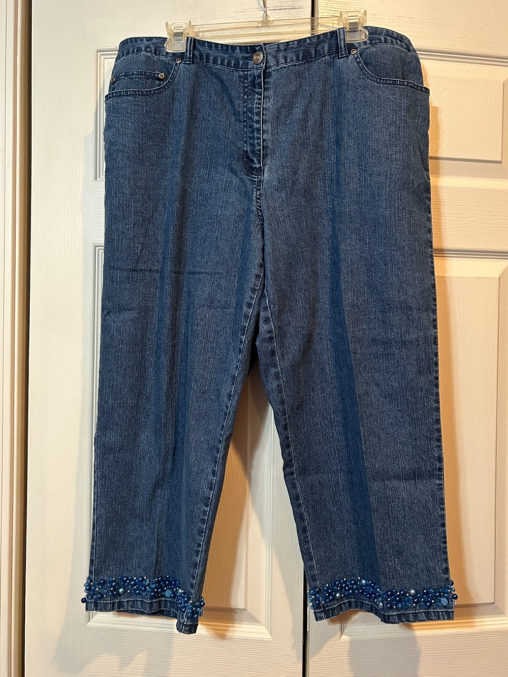 Ruby Rd. sz 18 - Cropped Jeans with Beaded Hem